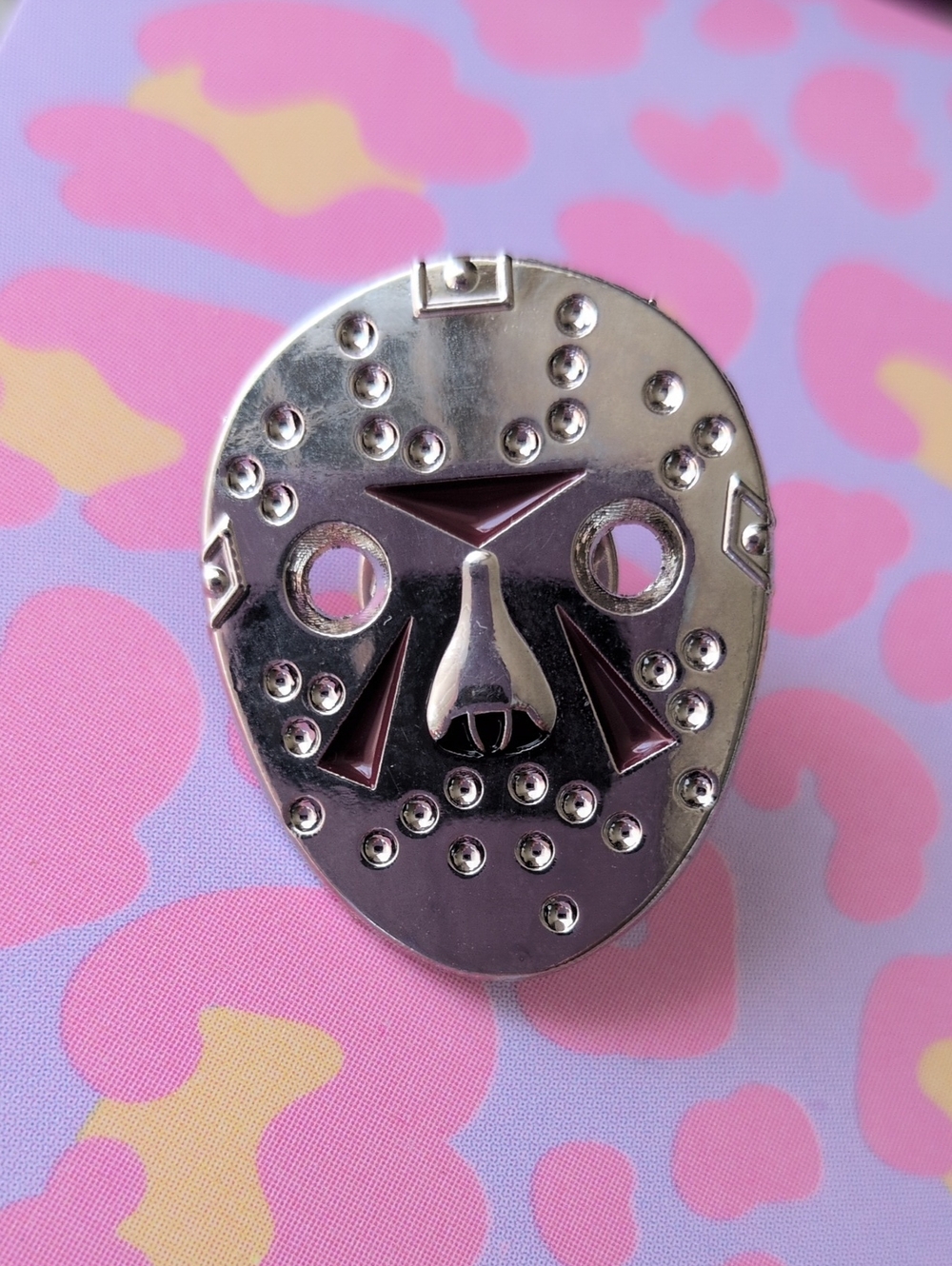 Silver Jason Hockey Mask - Pin Accessory